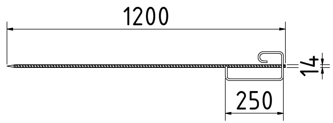 Schake 315523 Absperrleinenhalter 1,20 m 1,20 m Ø 14 mm