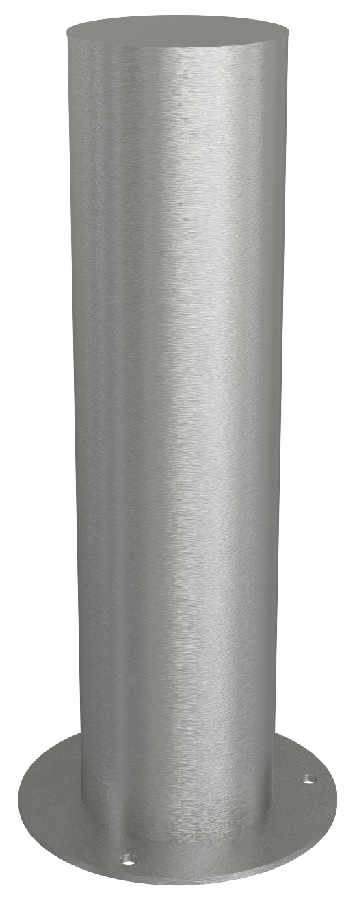 Schake 40154P Edelstahlpoller Ø 154 mm für Dübelbefestigung

mit Bodenplatte Ø 255 mm Gesamtlänge ca. 600 mm