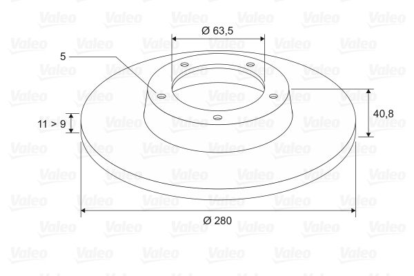 Valeo 186843 Bremsscheibe