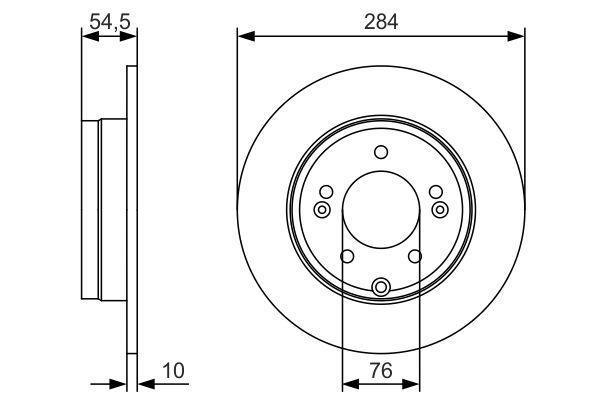 Bosch 0986479T49 Bremsscheibe