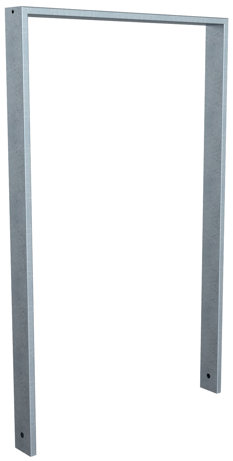 Schake 458_075 Ahnlehnbügel aus Stahlrohr 80 x 20 mm ohne Querholm Gesamtbreite: 750 mm feuerverzinkt