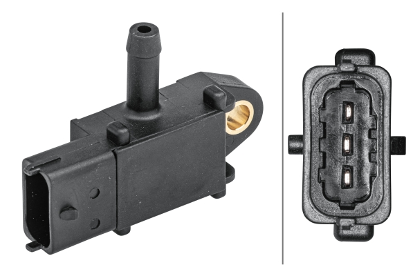 HELLA 6PP 009 409-071 Sensor, Abgasdruck - 3-polig - geschraubt