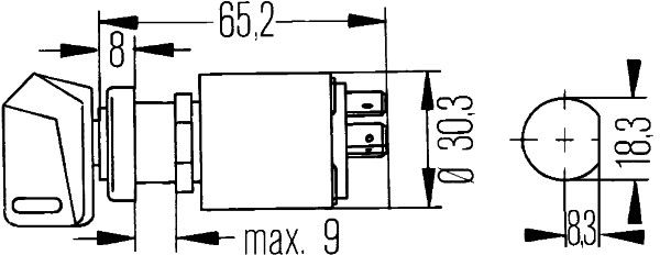 HELLA 6JK 007 232-001 Zünd-/Startschalter