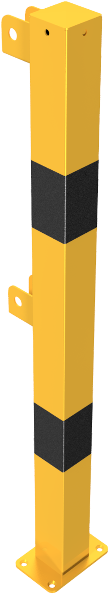 Schake 4270PBG Standpfosten  aus 70 x 70 mm Stahlrohr zum Aufdübeln Endpfosten für Ober- und Knieholm