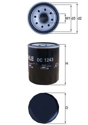 Mahle OC1243 Ölfilter