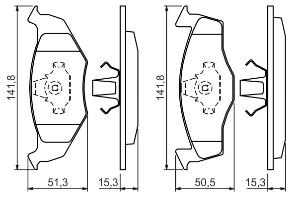 Bosch 0986424449 Bremsbelagsatz, Scheibenbremse