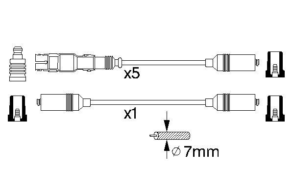 Bosch 0986356350 Zündleitungssatz