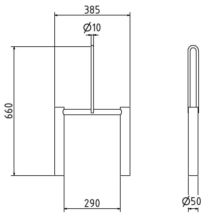 Schake 3F200-1 Verbindungselement für Betonleitwand    gerade Verbindung 180°