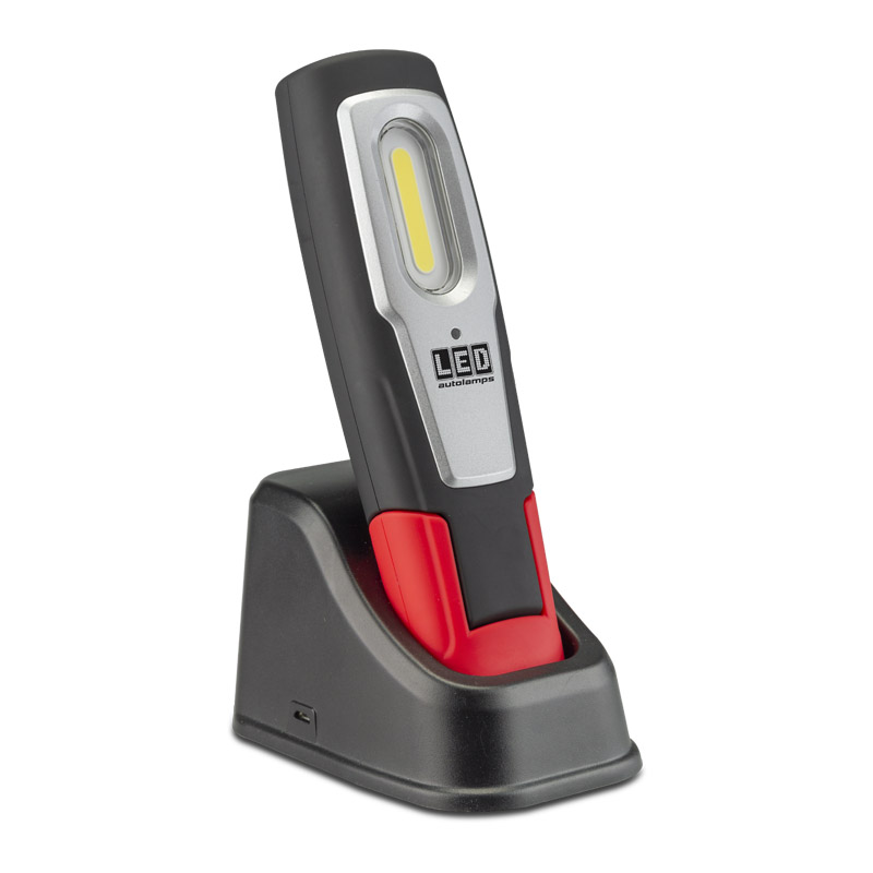 Hochwertige LED Handlampe mit Dockingstation, Inspektionslampe, Werkstattlampe