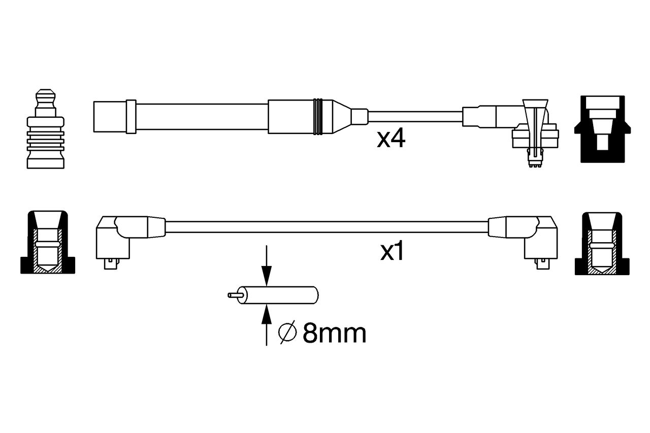 Bosch 0986357051 Zündleitungssatz
