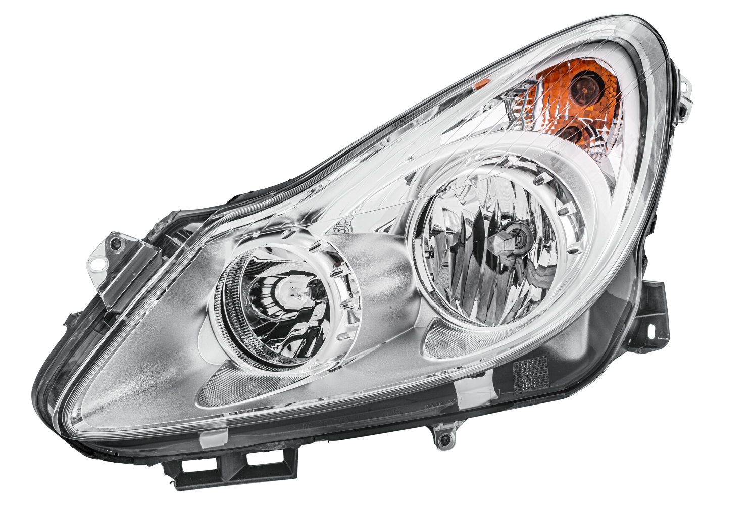 10072409a_AM0 HELLA 1EG 354 534-011 Halogen-Hauptscheinwerfer - links - für u.a. Opel Corsa D (S07)