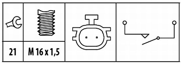 HELLA 6ZF 181 612-061 Schalter, Rückfahrleuchte