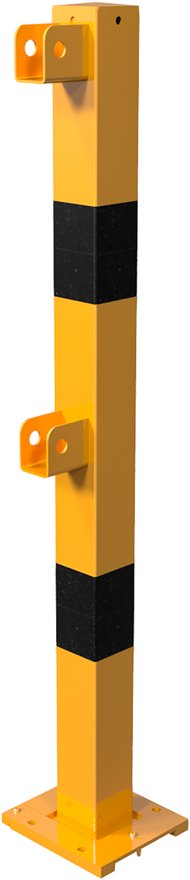 Schake 4270APBG Standpfosten  aus 70 x 70 mm Stahlrohr zum aufdübeln abnehmbar Endpfosten für Ober- und Knieholm