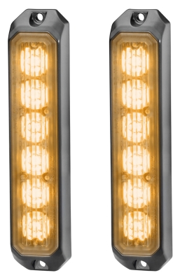 K2389 HELLA 2XD 012 160-951 LED-Blitz-Kennleuchte - BST - 12/24V - gelb - Anbau/geschraubt - glasklar - ge