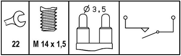 HELLA 6ZF 008 621-341 Schalter, Rückfahrleuchte