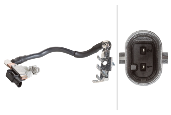 HELLA 6PK 010 943-901 Sensor, Batteriemanagement - 12V - geschraubt - Kabel: 200mm