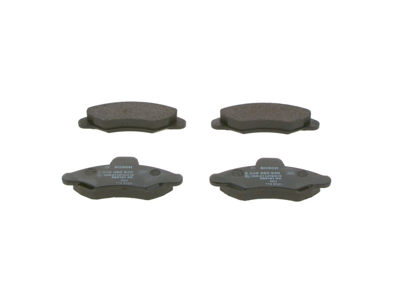 Bosch 0986460949 Bremsbelagsatz, Scheibenbremse