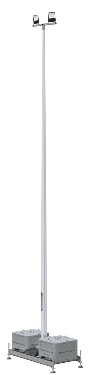 f8b02ded-0e2b-41dd-85cd-f963bc8ece6c Schake 3531100A-IF-SET Lampenmast SET aus Aluminium 10 Meter Alu-Mast Lichtfarbe: 3000 K, insektenfreundlich