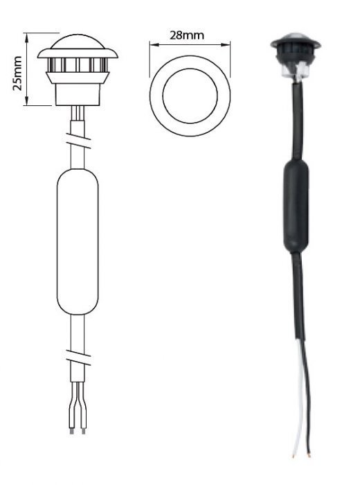 LED Markierungsleuchte rot