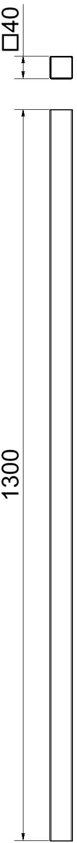 708d1c35-caa4-40b8-99cd-6e7f37bb5b12 Schake 34013 Schaftrohr 40 x 40 x 1,5 mm aus Stahl, verzinkt Länge: 1,20 m