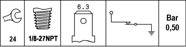 HELLA 6ZL 003 259-381 Öldruckschalter