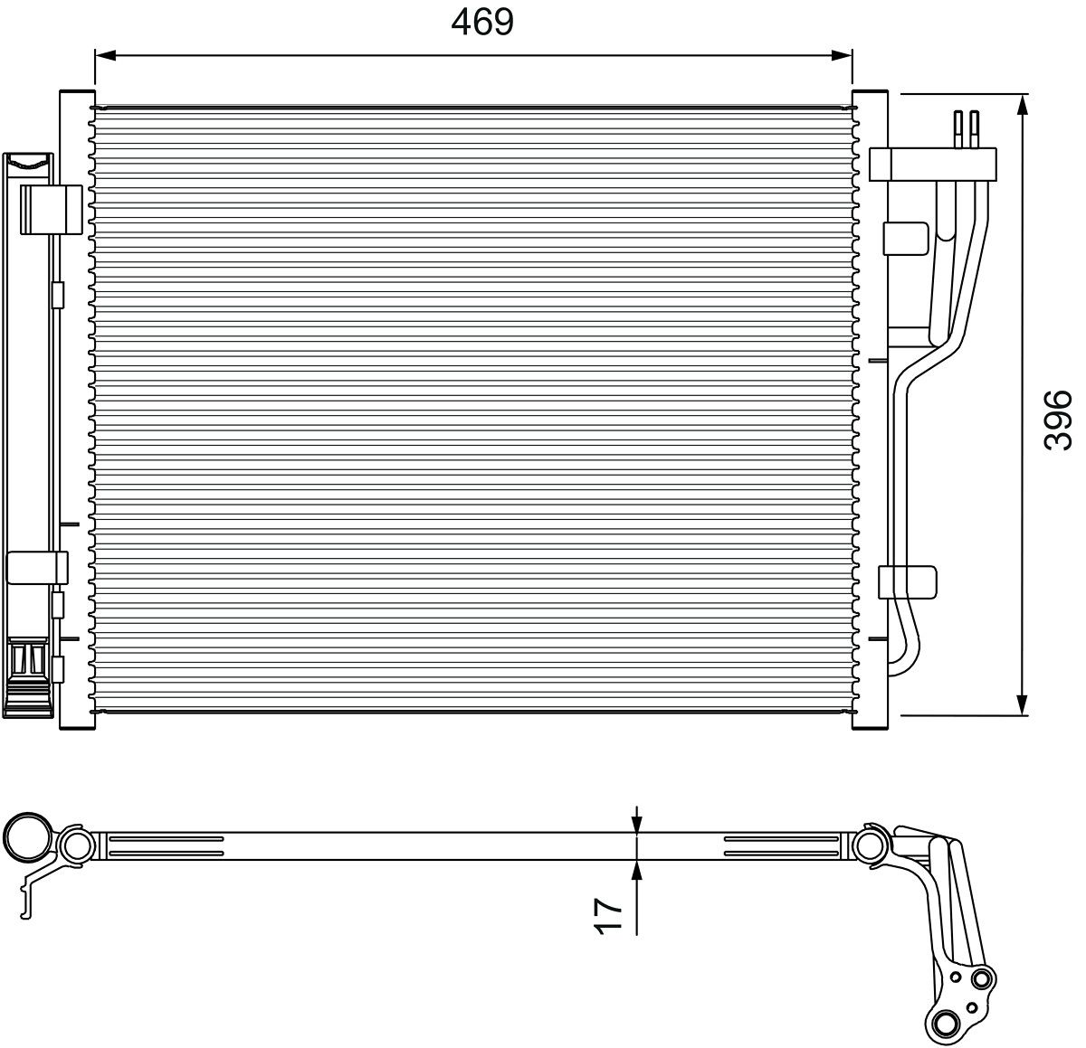 Valeo 814070 Kondensator, Klimaanlage