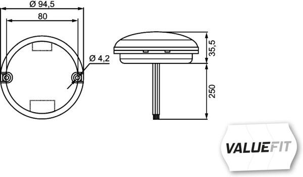 HELLA VALUEFIT  Blinkleuchte -  - LED - 24/12V - Einbau  - 2BA 357 028-021