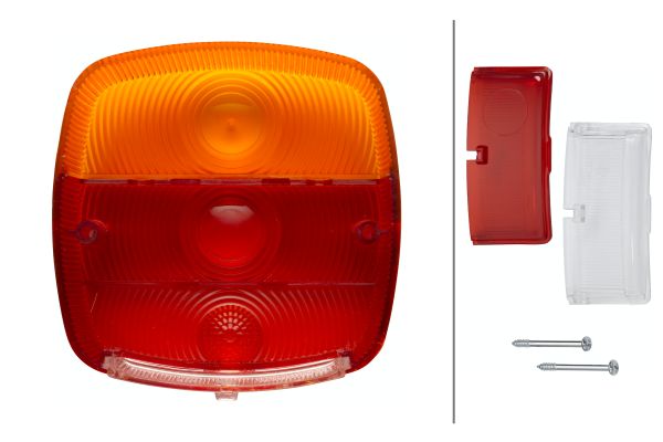 Hella Heckleuchten-Lichtscheibe Für CASE IH Traktoren Und O&K – Mit Rückfahr- Und Blinklicht, ECE-geprüft