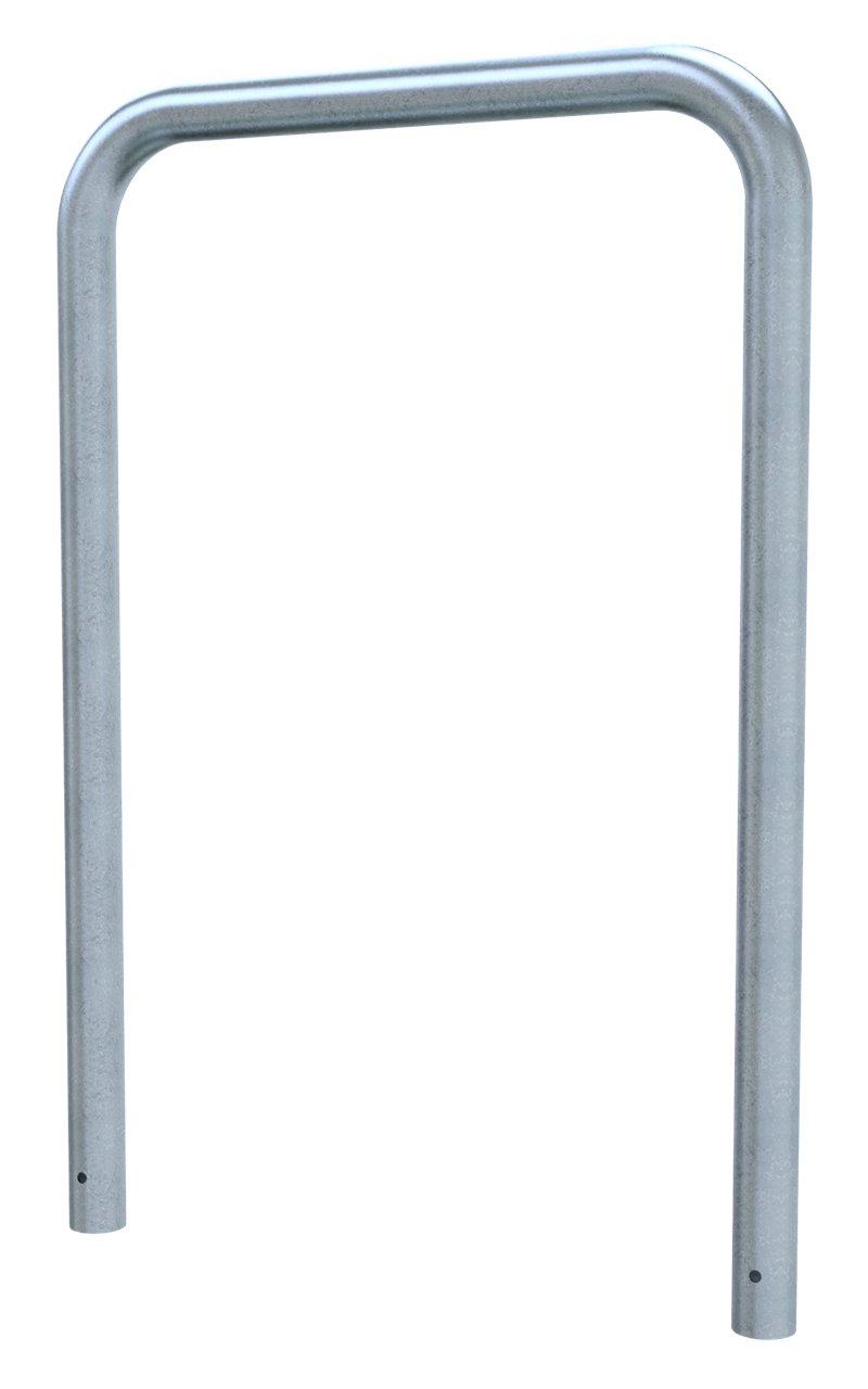Schake Abweisebügel | Ø 76 x 2,6 mm | ohne Querholm | zum Einbetonieren | Gesamtbreite: 1000 mm | Gesamthöhe: 1500 mm | feuerverzinkt