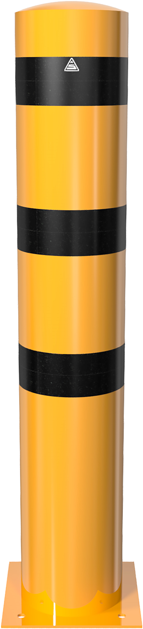 Schake 40273BGA Stahlrohrpoller Ø 273 x 5 mm zum Aufdübeln gelb / schwarz