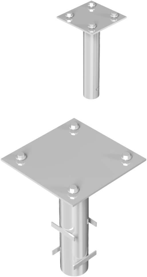 Satz Bodenhülse zum einbetonieren