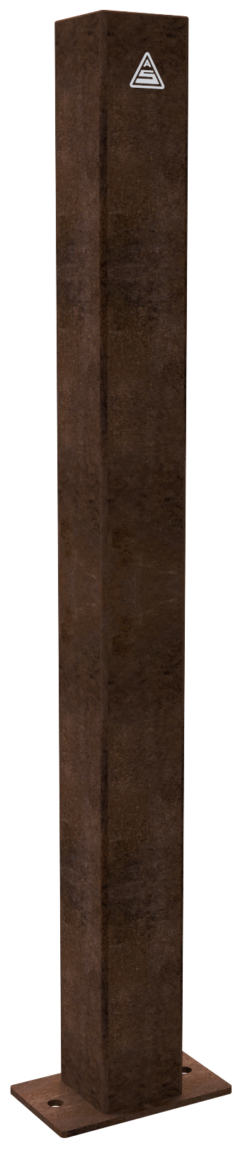 Schake 4481P Stilpoller  80 x 80 mm ortsfest, für Dübelbefestigung 

mit Bodenplatte 100 x 150 mm ohne Verschluss