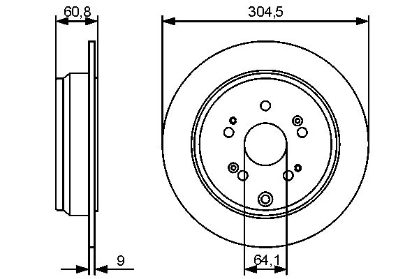 Bosch 0986479449 Bremsscheibe