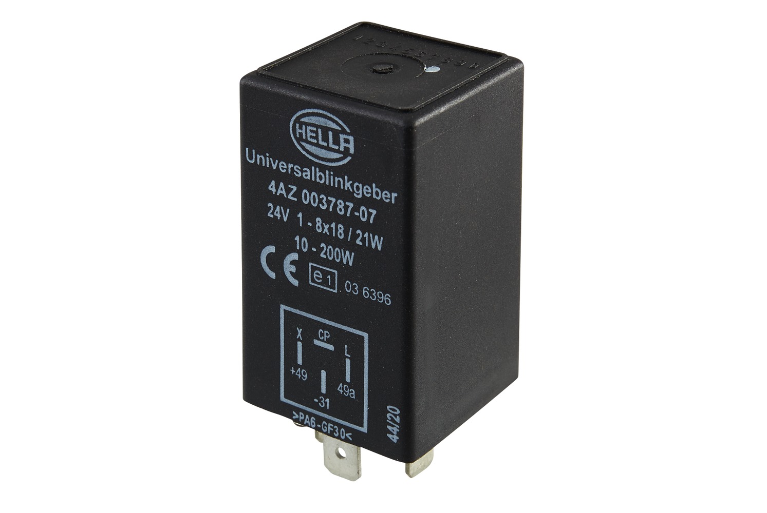HELLA 4AZ 003 787-071 Blinkgeber - 24V - 4-polig - Anbau - elektronisch - mit Halter