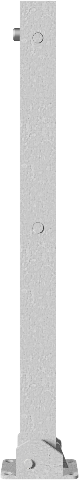 Schake Absperrpfosten, 70 mm x 70 mm, umlegbar, mit Dreikantverschluss oben | Beschaffenheit: feuerv