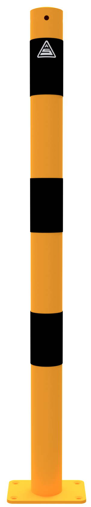 ff42f9a8-2768-4939-9abf-dceb358486fd Schake 460BG Absperrpfosten Stahlrohr Ø 60 x 2,5 mm gelb / schwarz ortsfest, zum Einbetonieren
mit Erdanker ohne Öse