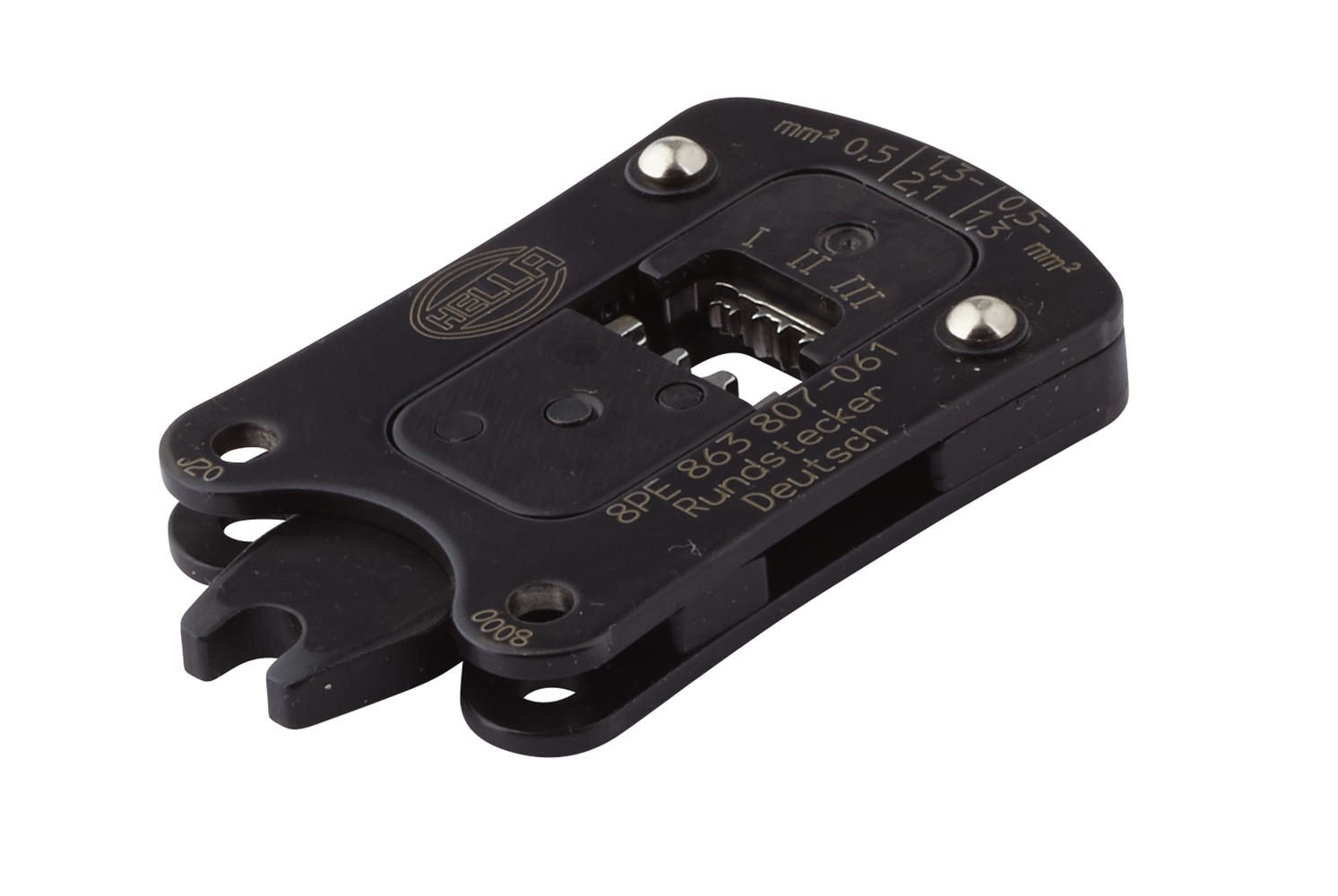 10104651a_AM0 HELLA 8PE 863 807-061 Crimpzangeneinsatz - Metall - schwarz - Head tool Deutsch DT