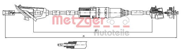 Metzger 11.3215 Seilzug, Kupplungsbetätigung