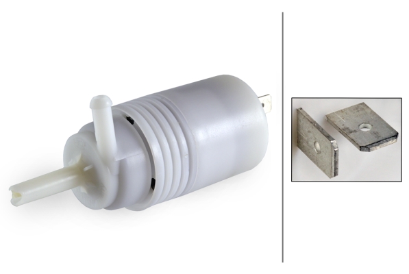HELLA 8TW 004 223-031 Waschwasserpumpe, Scheibenreinigung - 12V - elektrisch - Monopumpe - 2bar - Fö