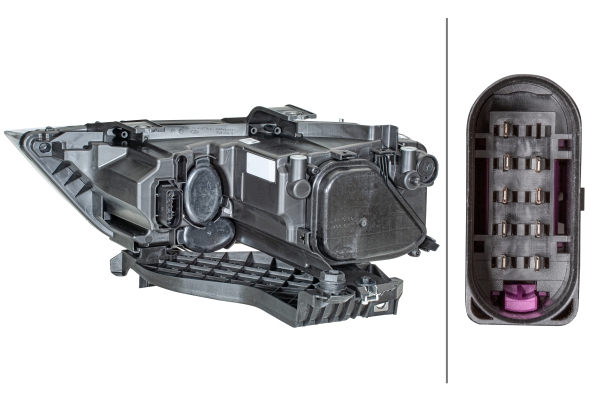 1LG_354_839-041a HELLA 1LG 354 839-041 Halogen-Hauptscheinwerfer - rechts - für u.a. Audi (Faw) Q3 (84B, 84G)