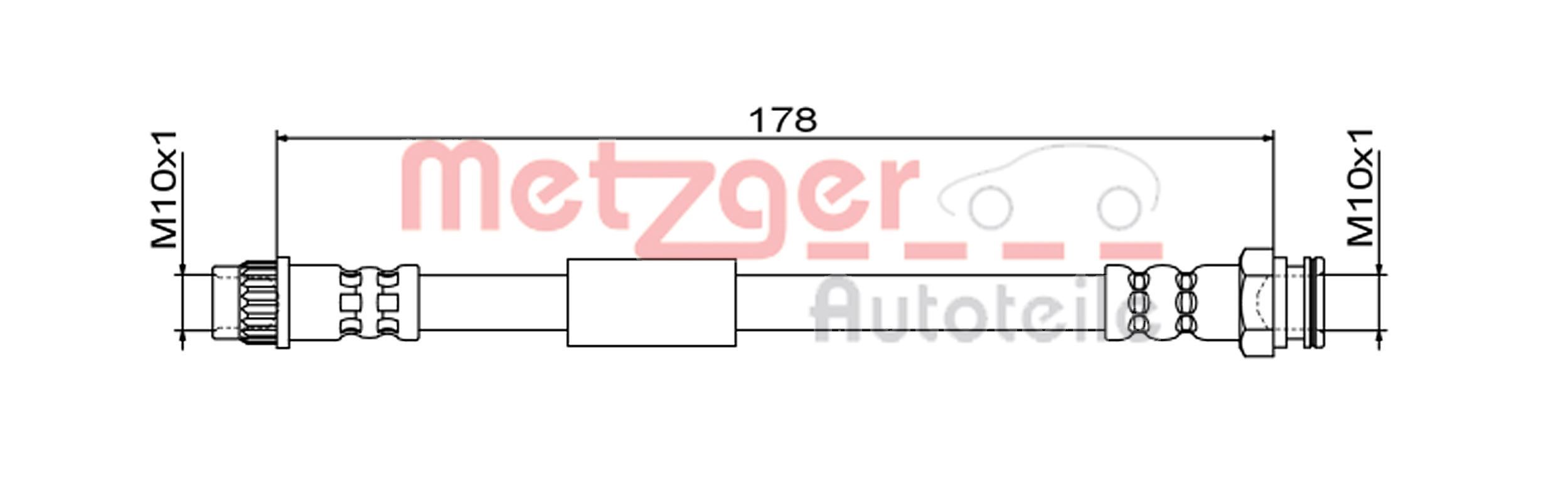 Metzger 4111843 Bremsschlauch