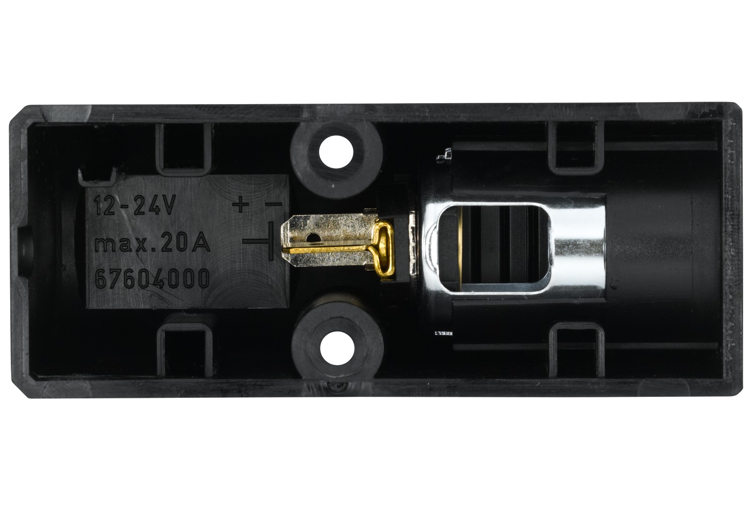 HELLA 8JB 004 123-042 Steckdose - 12/24V - 1-polig - Anbau - Stecker: Flachstecker