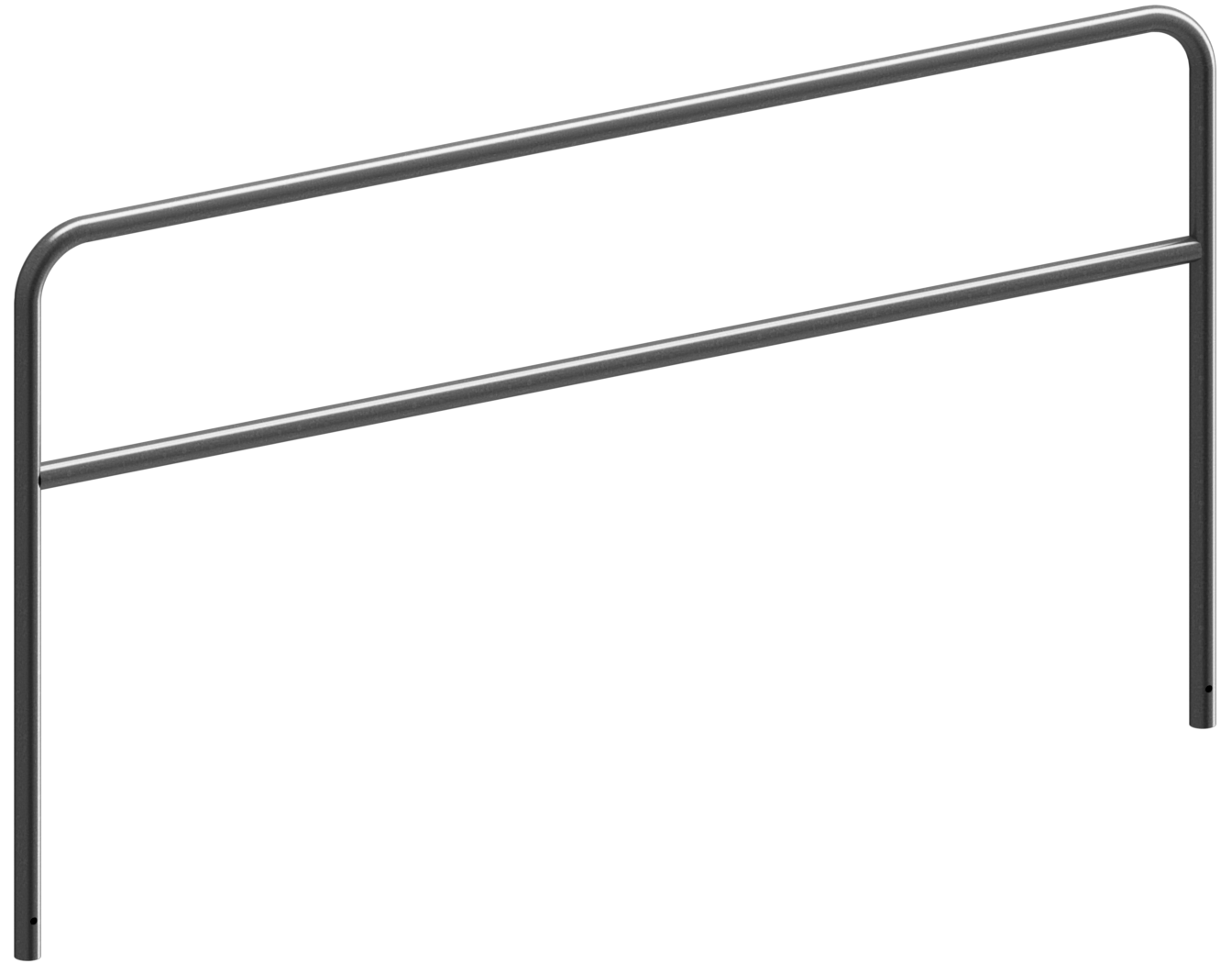 Schake 448_35 Rohrbügel aus Stahlrohr Ø 48 x 2,5 mm mit Querholm zum Einbetonieren Gesamtbreite 2500 mm Gesamthöhe 1400 mm feuerverzinkt