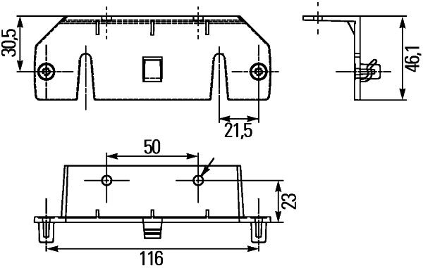 HELLA Supporto Per Luce Di Demarcazione Laterale (8HG 160 409-002) – Ricambio Per Rimorchi E Autocarri – Codici OEM Inclusi - 4