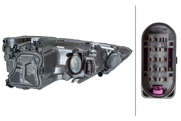 1LG_354_837-041a HELLA 1LG 354 837-041 FF/Halogen-Hauptscheinwerfer - rechts - für u.a. Audi A1 (8X1, 8Xk)