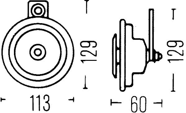 HELLA 3BA 002 768-001 Horn