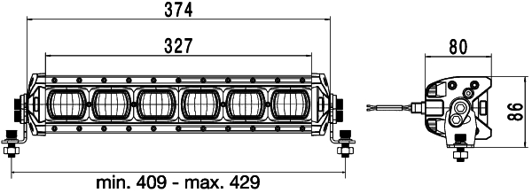 HELLA Lightbar LED LBX-380 - 12V/24V, 2000lm - Per Illuminazione Campo Vicino - IP6K9K, Alloggiamento In Alluminio - Ideale Per Lavori E Fuoristrada - Foto 7