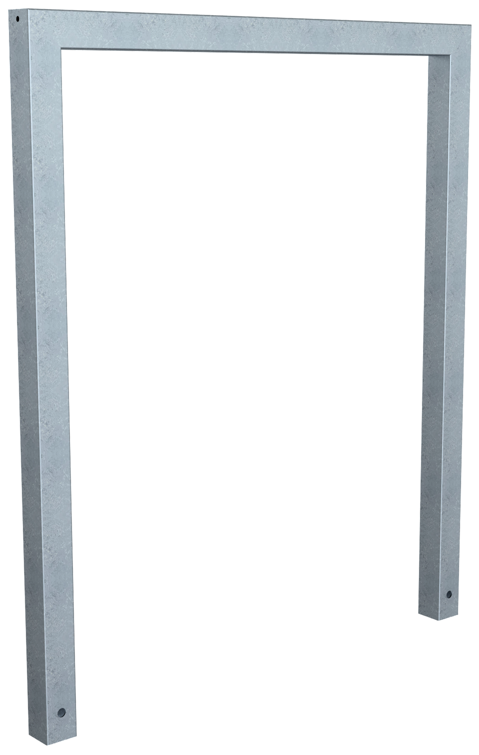 Schake 454_100 Anlehnbügel aus Stahlrohr Rechteckrohr 60 x 60 mm ohne Querholm Gesamtbreite: 1000 mm feuerverzinkt