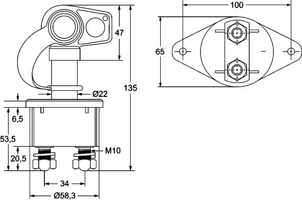 HELLA 6EK 002 843-111 Hauptschalter Batterie