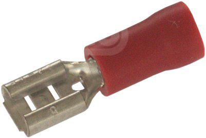 HC-Cargo 190045 Flachsteckhülse 4.7 mm, Rot 100 Stück